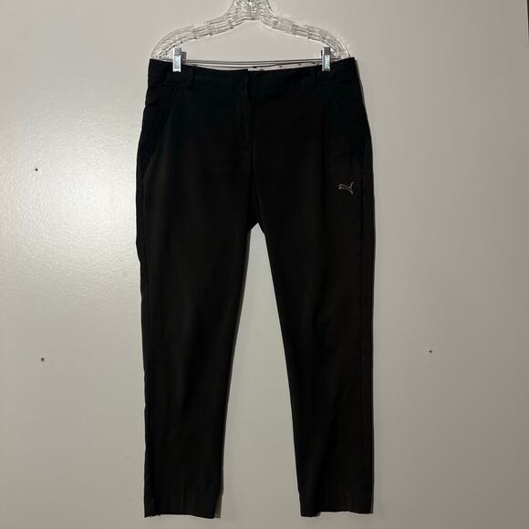 Puma Performance Brown Chino Golf Pants Dry Fit Straight Leg Womans Size 10 - Picture 1 of 7